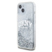 DKNY Liquid Glitter Arch Logo Zadný Kryt pre iPhone 15 Transparent