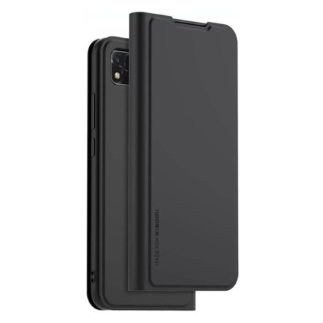 Xiaomi Redmi 9C / 9C NFC, Puzdro s bočným otváraním, stojan s držiakom kariet, čierne, výrobné