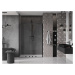 MEXEN/S - Velar Duo posuvné sprchové dvere 140, transparent, czarne 871-140-000-02-70