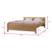Expedo Vyvýšená posteľ ANGEL + sendvičový matrac MORAVIA + rošt ZADARMO, 120x200 cm, orech-lak