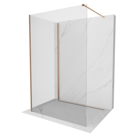 MEXEN/S - Kioto Sprchová zástena WALK-IN 110 x 105 cm, transparent, meď kartáčovaná 800-110-212-