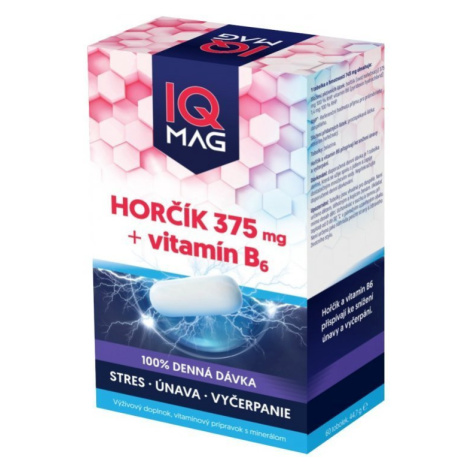 IQ Mag hořčík 375 mg + B6 + kys.listová 60 tabliet