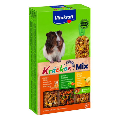 Vitakraft Doplnkové krmivo pre morčatá Kräcker Mix 3 ks (zelenina, med, citrus)