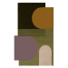 Kusový koberec Abstract Lozenge Green/Multi Rozmery kobercov: 120x180