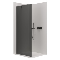 Cerano Onyx, sprchová zástena Walk-in, čierna matná, grafitové sklo - 60x200 cm, CER-CER-8050BD1