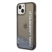 Kryt na Apple iPhone 14 Plus Karl Lagerfeld Translucent Liquid Glitter KLHCP14MLCKVK čierne