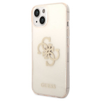Guess Big 4G Full Glitter Kryt pre iPhone 14 Plus, Zlatý