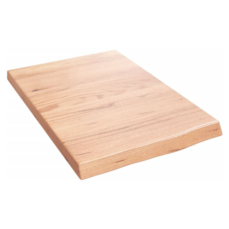 vidaXL Kúpeľňová doska bledohnedá 40x60x(2-4) cm ošetrený masív