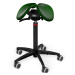 Sedlová stolička SALLI Swing Farba čalúnenia: Koža - borovicová zelená #98015, Výška postavy: St
