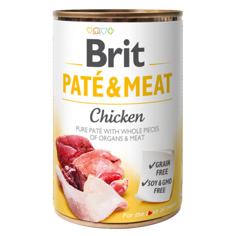 Brit PATÉ & MEAT Chicken konzerva pre psov 400 g
