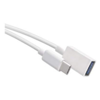 EMOS Dátový OTG kábel USB-A 3.0 / USB-C 3.0 s funkciou redukcie, 15 cm, biely, 2335076012