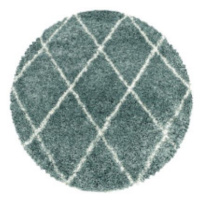 Kusový koberec Alvor Shaggy 3401 blue kruh - 200x200 (průměr) kruh cm Ayyildiz koberce