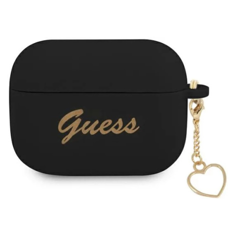 Obal Guess GUAPLSCHSK AirPods Pro cover black Silicone Charm Collection (GUAPLSCHSK)