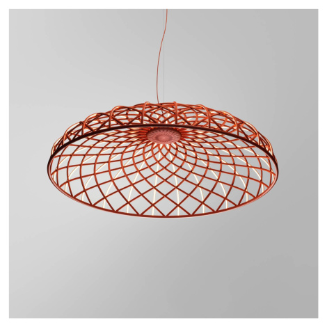 FLOS Skynest LED závesné svetlo, červené, Ø 90,4 cm, plast