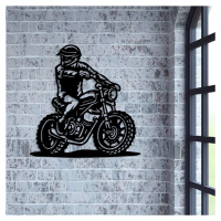 Drevený obraz na stenu - Motorka, Čierna