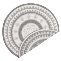 Kusový koberec Twin Supreme 103413 Jamaica grey creme kruh – na ven i na doma - 200x200 (průměr)