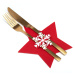 Vianočný obal na príbor Red Star 6 ks červený