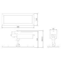 TRACK LIGHT LED panel, čierny, 3-fázový, 3 000 K, zapnutý/vypnutý