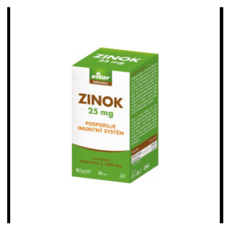 VITAR Organic zinok 25 mg 60 tabliet Vitar Veteriane