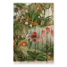 Nástenná dekorácia z borovicového dreva Madre Selva Jungle Flowers, 60 × 40 cm