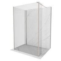 Mexen Kioto, 3-stenová sprchová zástena Walk-In Walk-in 125 x 110 x 40 cm, 8mm číre sklo, brúsen