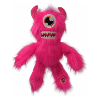 Hračka Dog Fantasy Monsters strašidlo pískacie jednooké chlpaté ružové 35cm