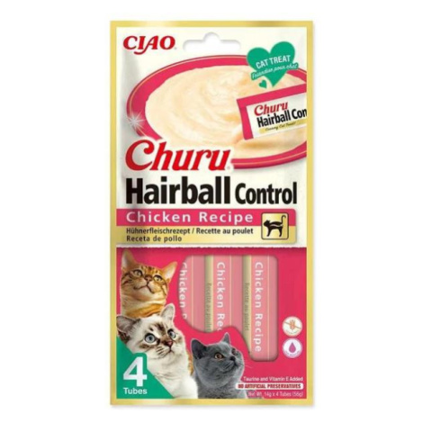 Pochúťka Churu Hairball kuracie 4x14g