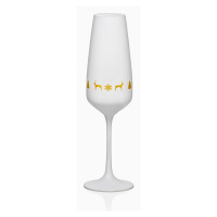 Súprava 6 bielych pohárov na šampanské Crystalex Nordic Vintage, 190 ml