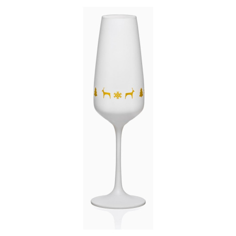 Súprava 6 bielych pohárov na šampanské Crystalex Nordic Vintage, 190 ml Crystalex-Bohemia Crystal