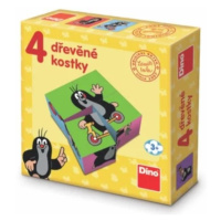 Drevené licenčné kocky Krtko - 4 kocky