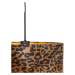 Moderné závesné svietidlo čierne s tienidlom leopard 35 cm - Combi