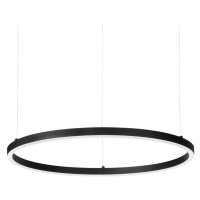 Ideal Lux LED závesná lampa Oracle Slim Ø 70 cm čierna 3 000 K