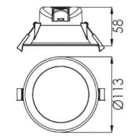 LED stropné svietidlo Acrux biele, CCT Ø 11,3 cm