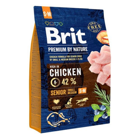 BRIT Premium by Nature Senior S+M granule pre psov 1 ks, Hmotnosť balenia: 15 kg