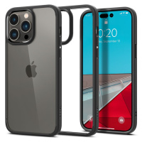 Apple iPhone 14 Pro Max, Plastový zadný kryt + silikónový rám, Spigen Ultra Hybrid, priehľadný/č