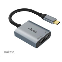 AKASA čítačka kariet AK-CR-10BK (SD, microSD), externá, USB 3.2 Type-C