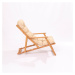 Záhradná lounge súprava z bukového dreva v krémovo-prírodnej farbe pre 2 – Floriane Garden