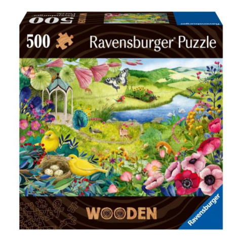 Ravensburger Drevené puzzle Divoká záhrada 500 dielikov