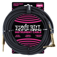 Ernie Ball 10' Braided Cable Black