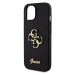 Guess PU Fixed Glitter 4G Metal Logo Zadný Kryt pre iPhone 12/12 Pro Black