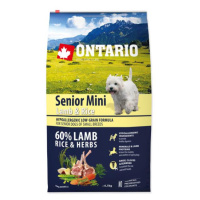 Krmivo Ontario senior Mini Lamb & Rice 6,5kg