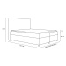 Expedo Čalúnená posteľ boxspring VIOLIN + topper, 200x200, Gloss velvet 1206