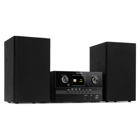 Auna Connect System S, stereo systém + reproduktor, 20 W max., internet/DAB+, čierny