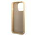 Guess PC/TPU Glitter Flakes Metal Logo kryt iPhone 14 Pro Max zlatý