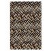 KONDELA Typ 2 kožený koberec 140x200 cm vzor patchwork