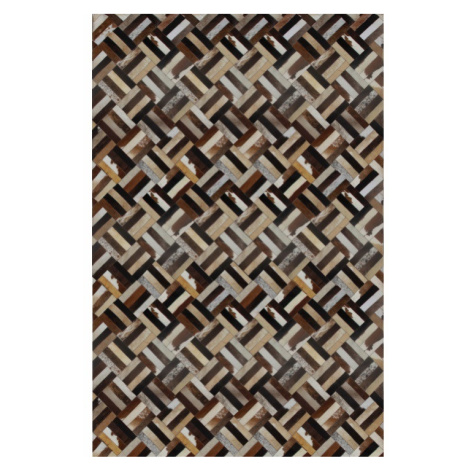 KONDELA Typ 2 kožený koberec 140x200 cm vzor patchwork Tempo Kondela