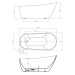 AQUALINE - TISA voľne stojaca vaňa 150x75cm, biela E1575