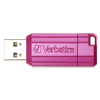 VERBATIM Flash Disk 16GB Hi-Speed Store 'n' Go, Pinstripe, USB 2.0, Hot růžová