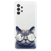 Odolné silikónové puzdro iSaprio - Crazy Cat 01 - Samsung Galaxy A32