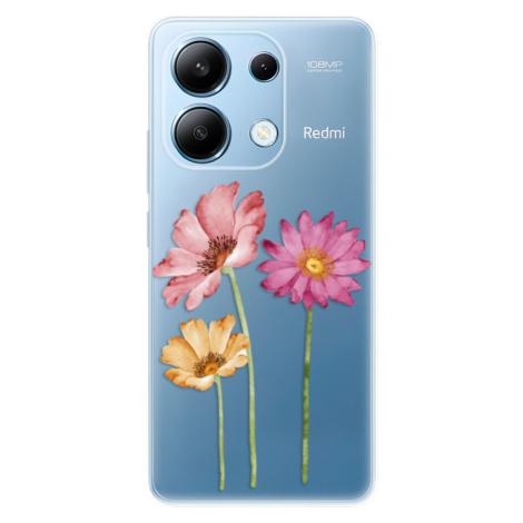 Odolné silikónové puzdro iSaprio - Three Flowers - Xiaomi Redmi Note 13